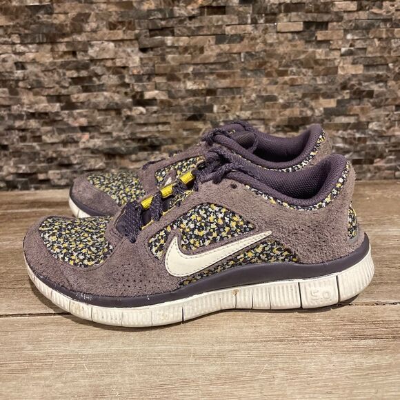 Nike Wmns Free Run +3 Ext Lib 540860 500 5 Plum Sail Yellow Liberty - Picture 6 of 7
